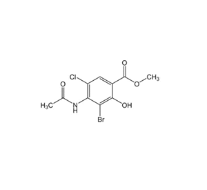 Methyl 4-acetamido-3-bromo-5-chloro-2-hydroxybenzoate [CAS No. 232941-14-9]